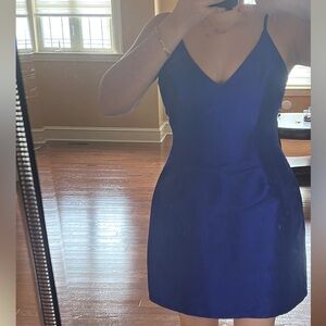 Purple mini dress with pockets